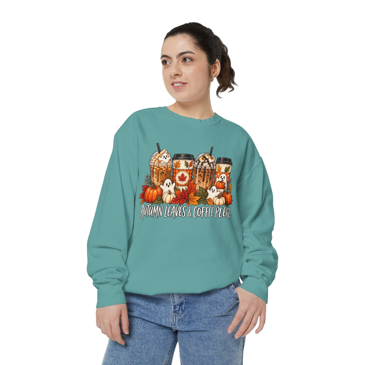 Pumpkin Spice Coffee Sweatshirt — Fall Coffee Lover Graphic Sweatshirt