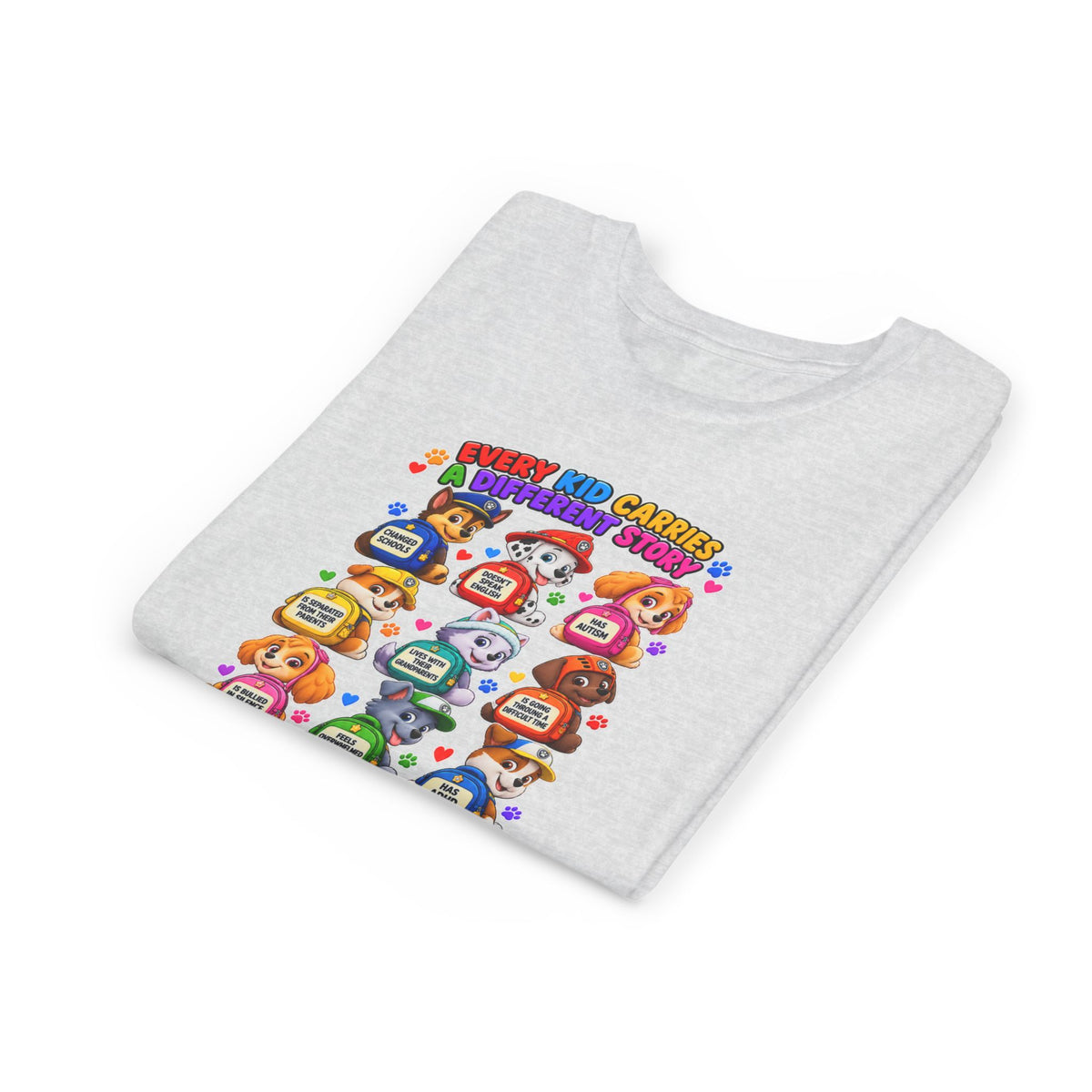 Be Kind Youth Short Sleeve Tee – Colorful Cartoon Character Shirt