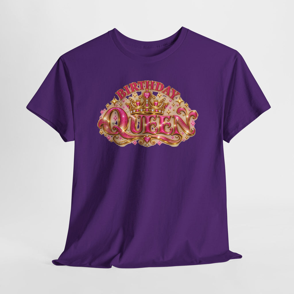 Birthday Queen Graphic T-Shirt | Pink & Gold Crown