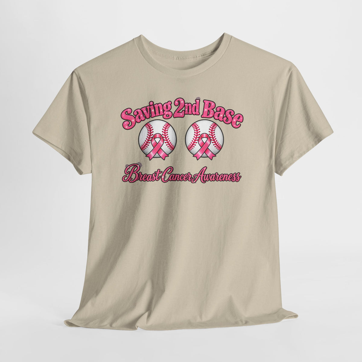 Saving 2nd Base Breast Cancer Awareness T-Shirt