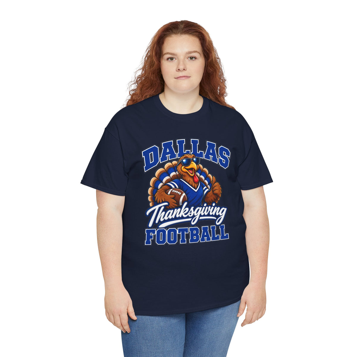 Dallas Thanksgiving Football T-Shirt — Turkey Mascot Game Day Tee