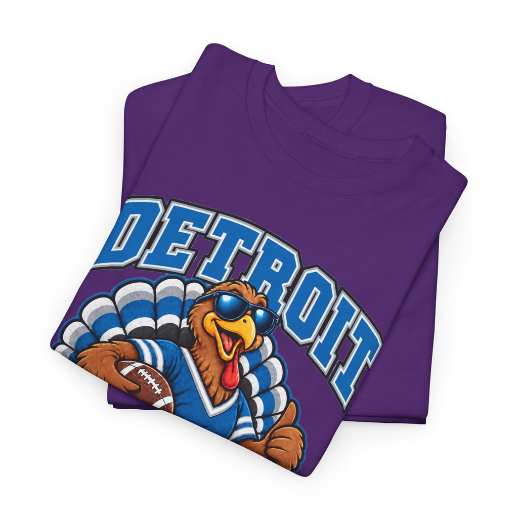 Detroit Thanksgiving Football Tee — Turkey Mascot Game Day Shirt
