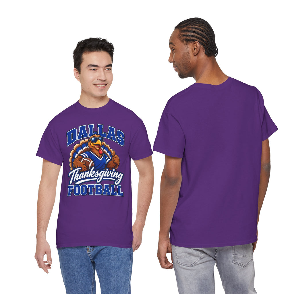 Dallas Thanksgiving Football T-Shirt — Turkey Mascot Game Day Tee