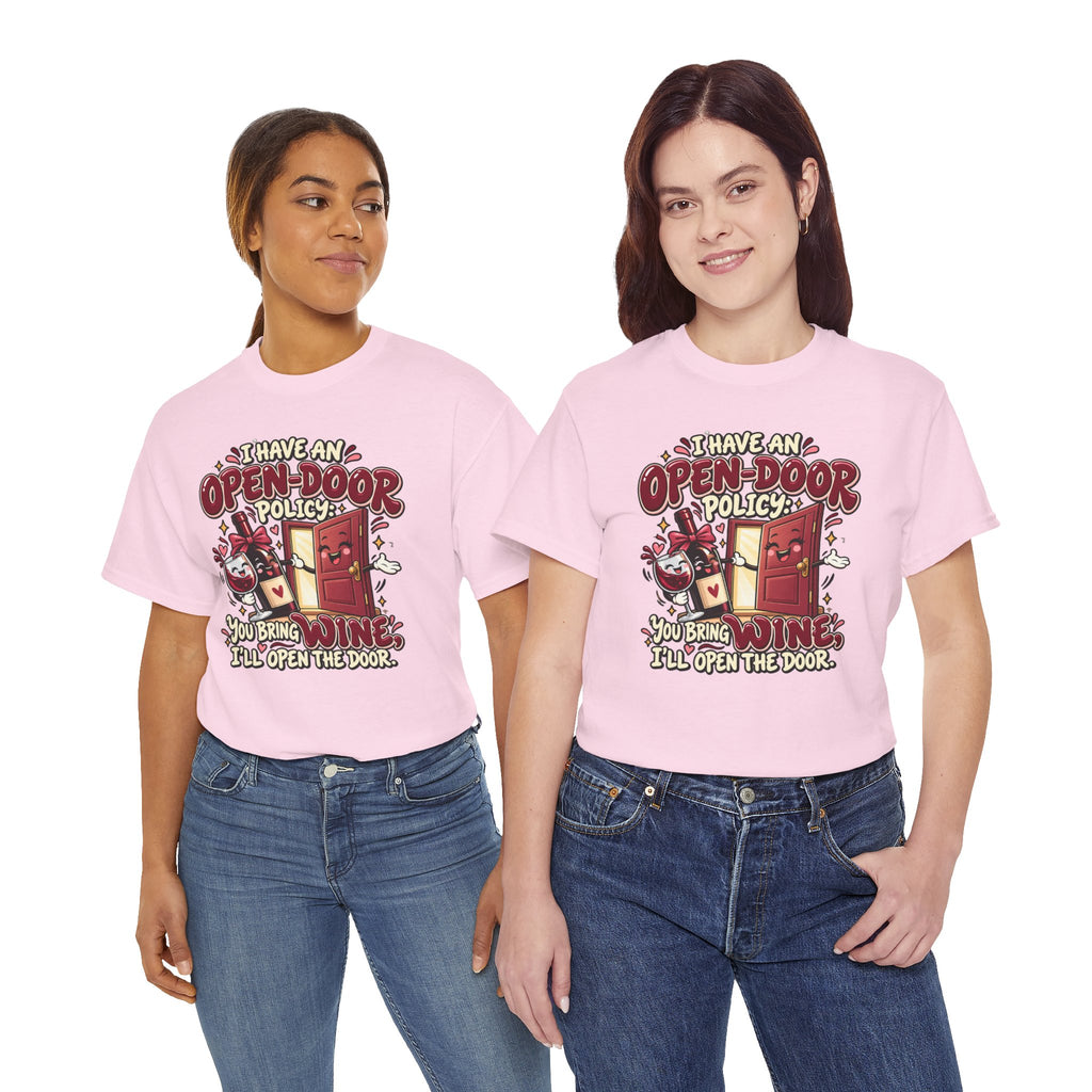 Open-Door Policy Wine Lover T-Shirt