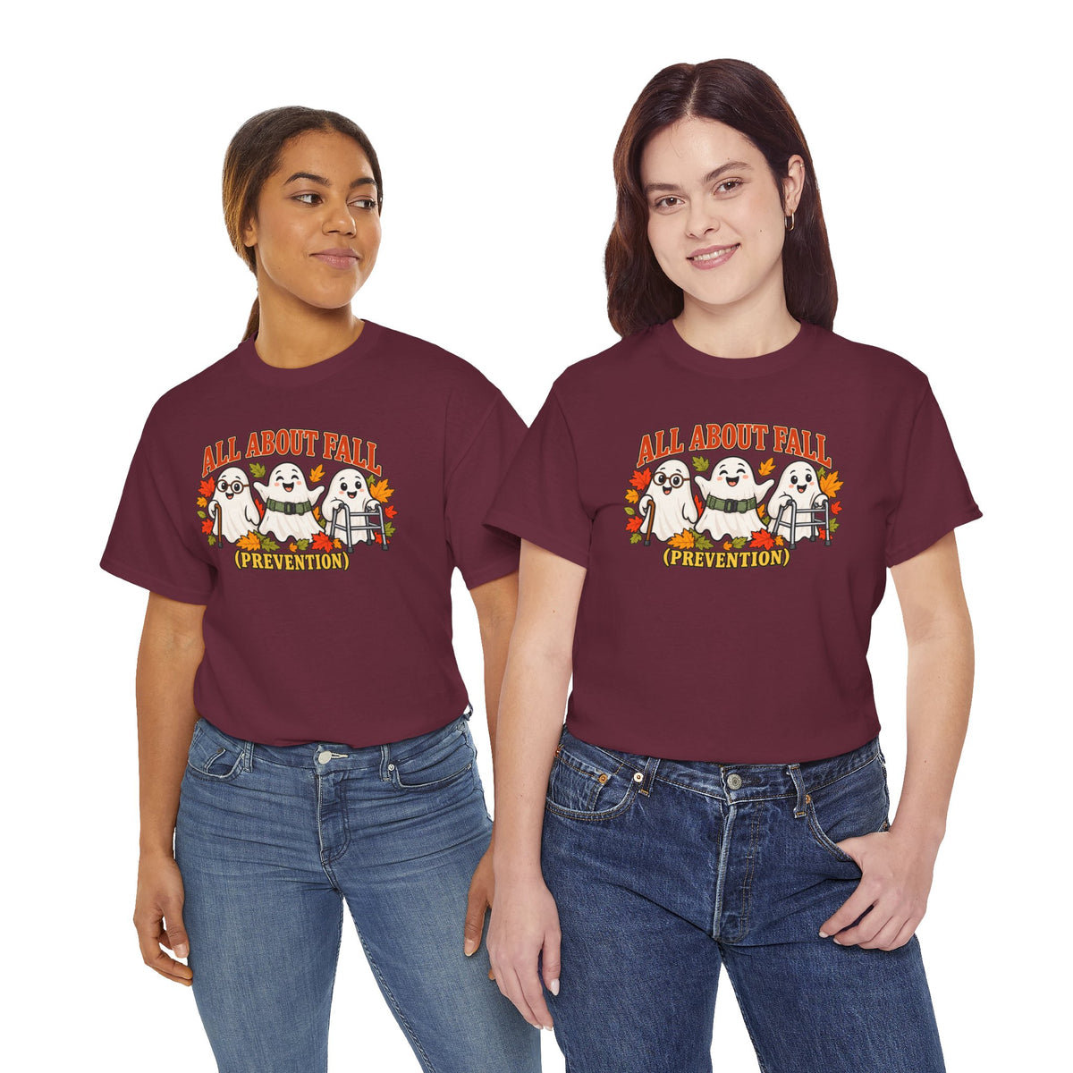 All About Fall (Prevention) Ghost Tee — Cute Halloween Autumn T-Shirt