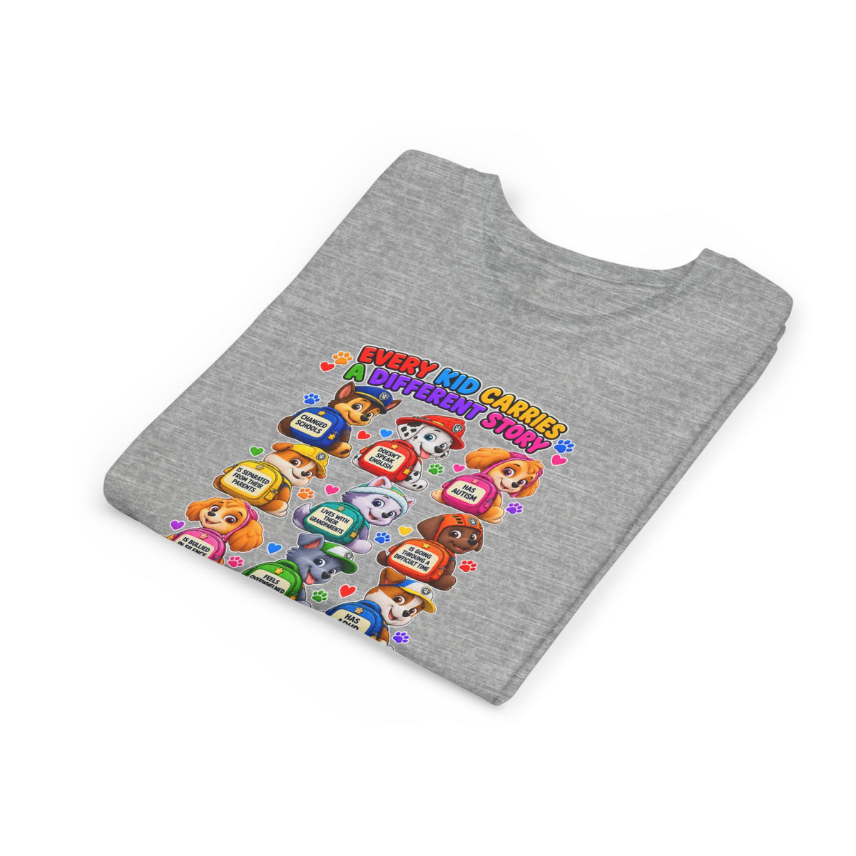 Be Kind Youth Short Sleeve Tee – Colorful Cartoon Character Shirt