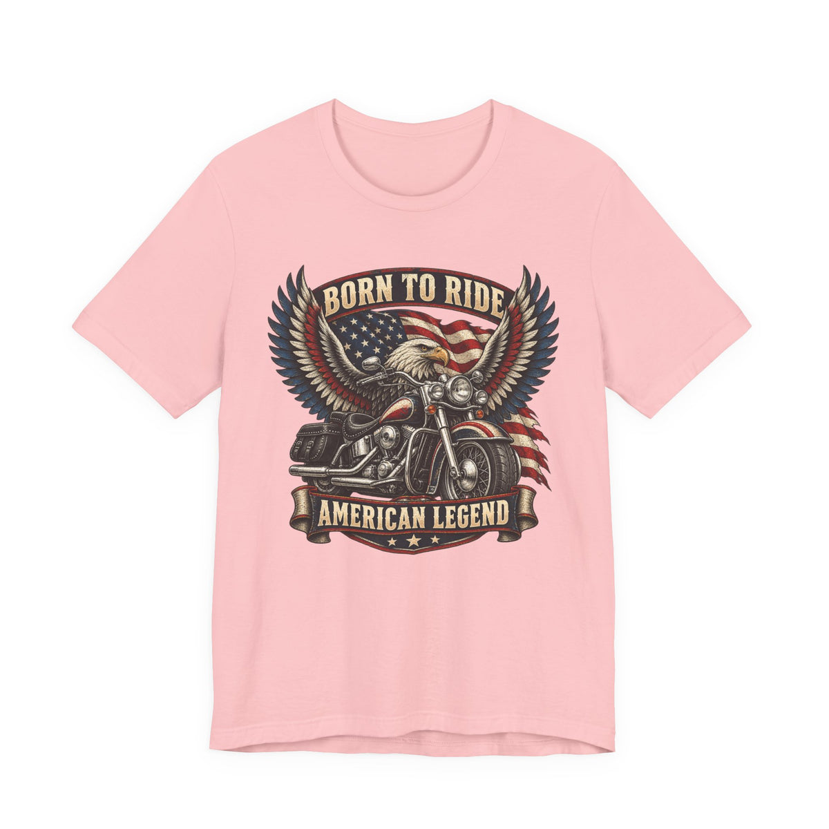 Born to Ride Eagle Motorcycle Tee — American Legend Patriotic T-Shirt
