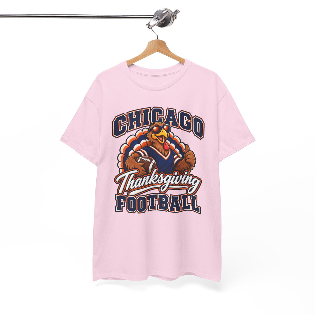 Chicago Thanksgiving Football T-Shirt — Turkey Mascot Game Day Tee
