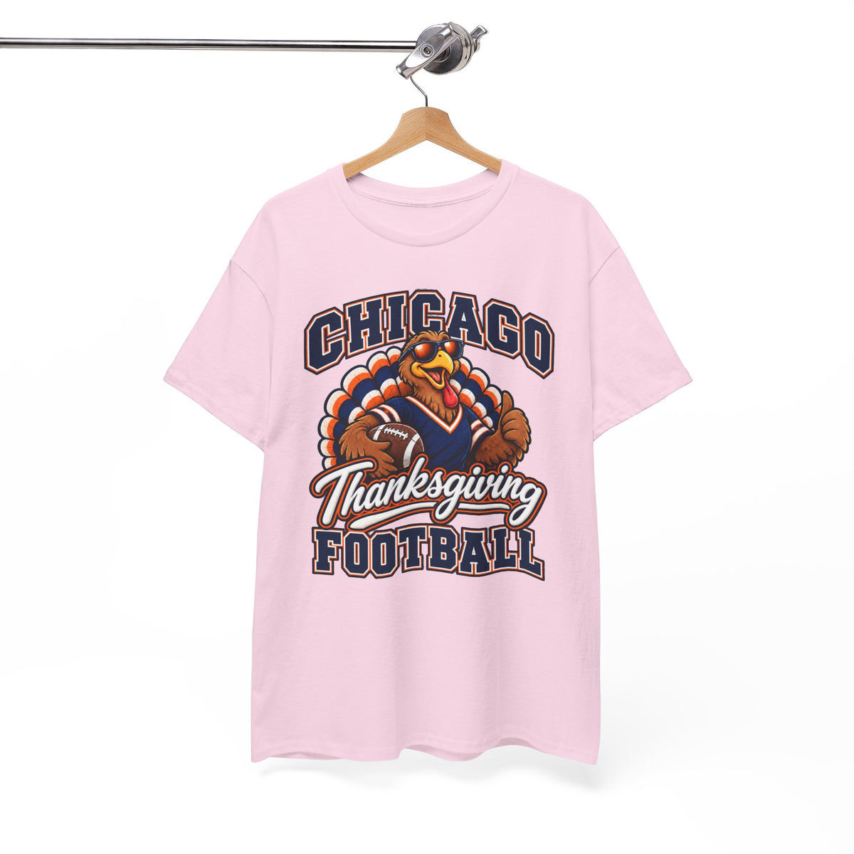 Chicago Thanksgiving Football T-Shirt — Turkey Mascot Game Day Tee