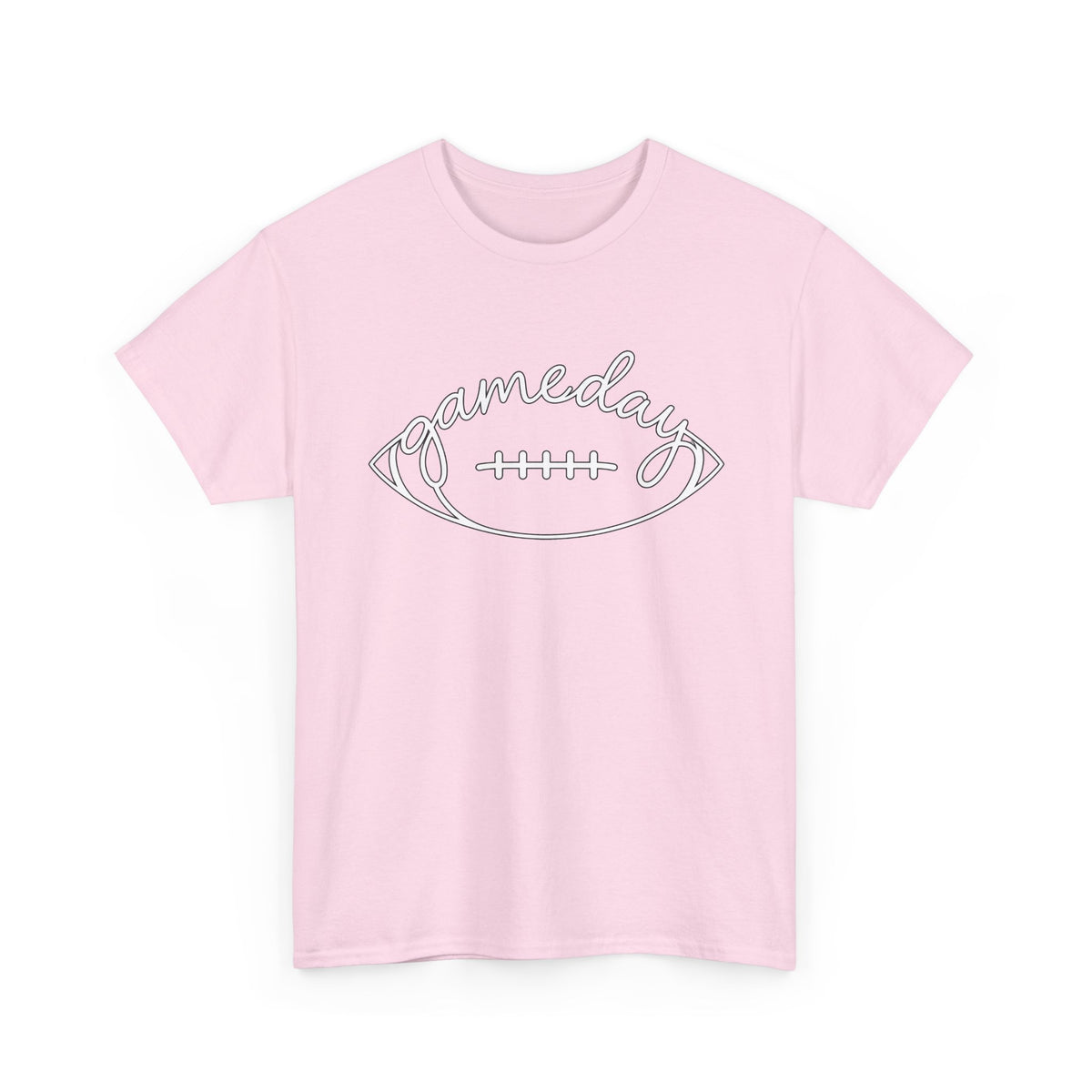 Gameday Football Tee — 'gameday' Script Football Graphic T-Shirt