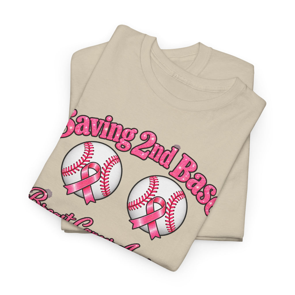 Saving 2nd Base Breast Cancer Awareness T-Shirt