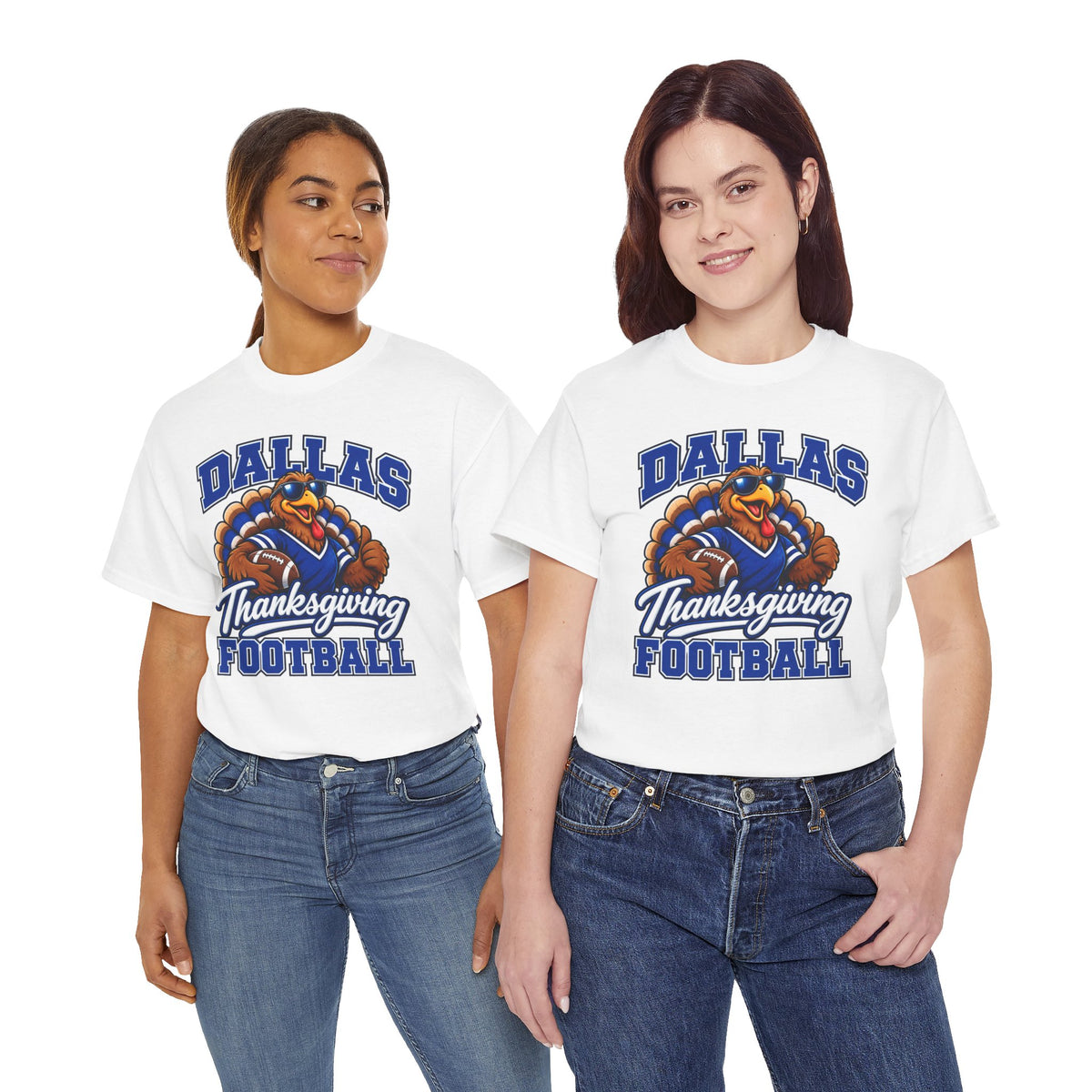 Dallas Thanksgiving Football T-Shirt — Turkey Mascot Game Day Tee