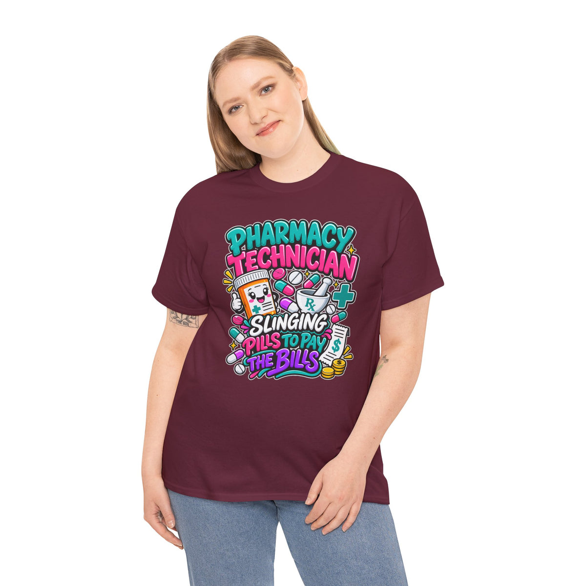Pharmacy Technician T‑Shirt — "Slinging Pills to Pay the Bills" Graphic Tee