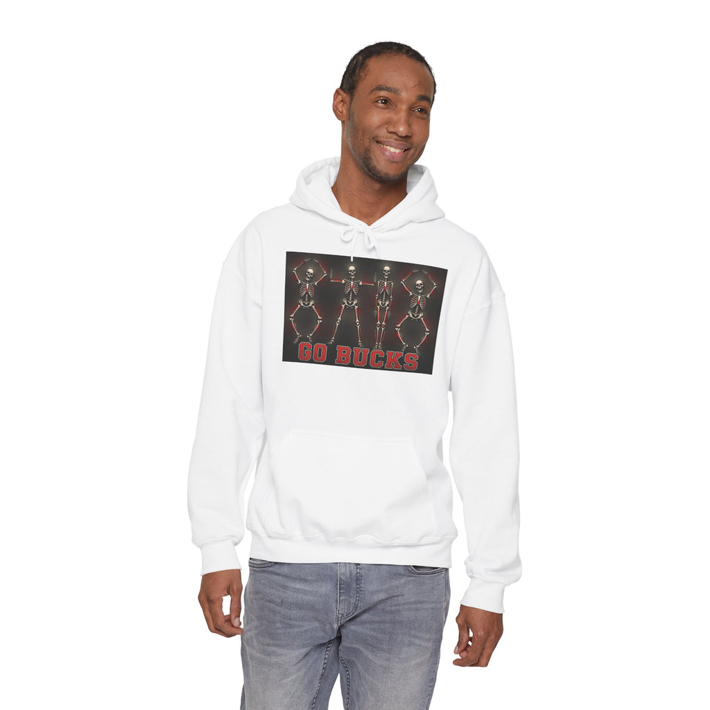 Go Bucks Hoodie — Vintage Red Deer Antlers Graphic Hooded Sweatshirt