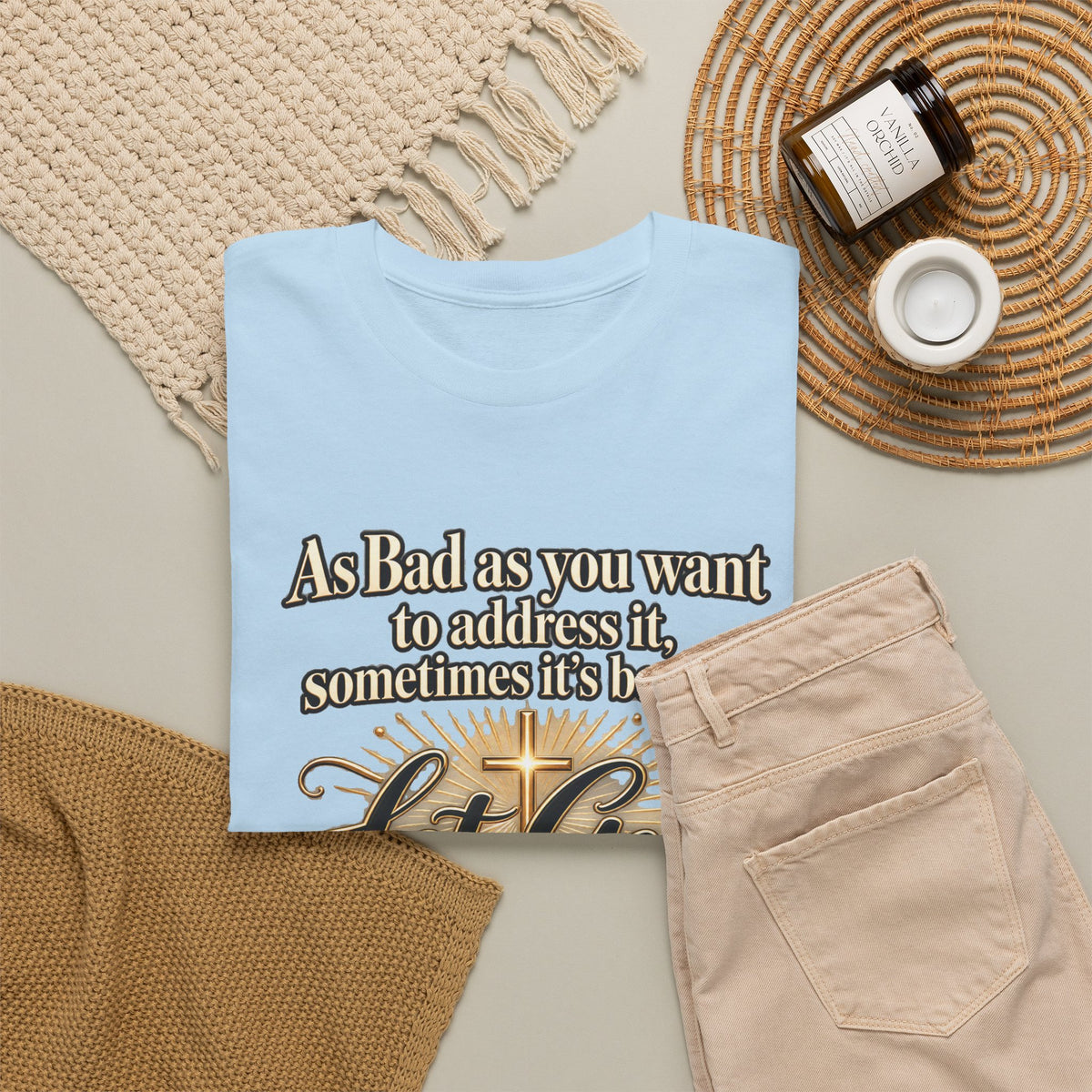 Let God Defend You Inspirational Christian T-Shirt