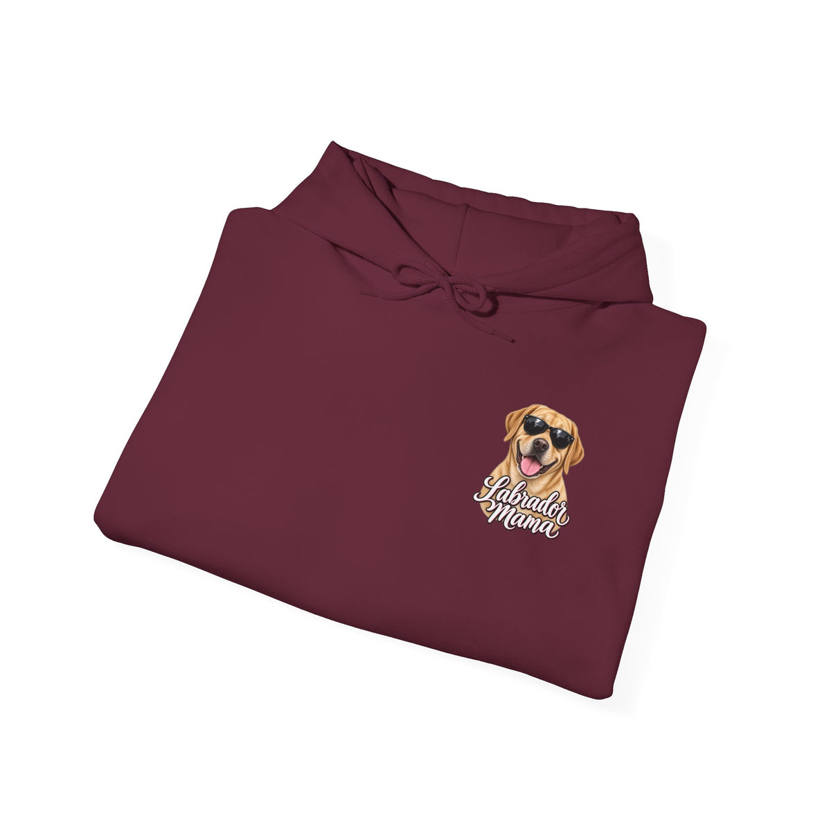 Labrador Mama Hoodie — Dog Mom Sweatshirt with Cute Sunglasses Lab Design
