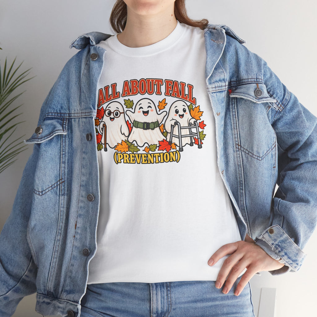 All About Fall (Prevention) Ghost Tee — Cute Halloween Autumn T-Shirt