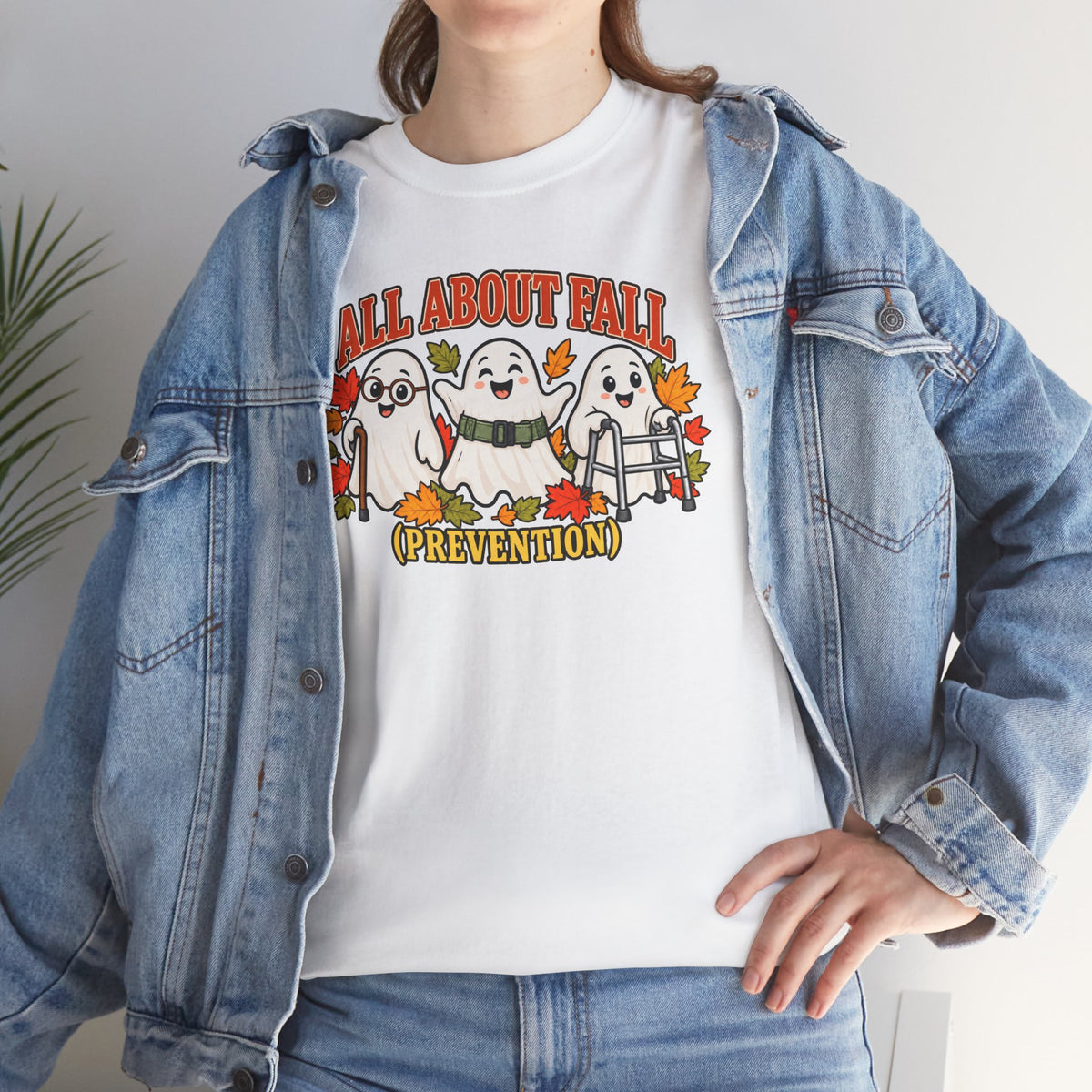 All About Fall (Prevention) Ghost Tee — Cute Halloween Autumn T-Shirt