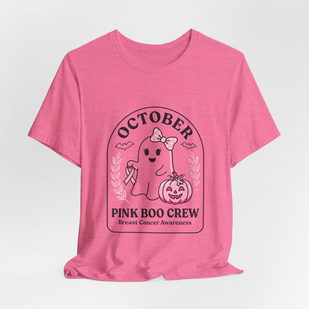 October Pink Boo Crew Tee — Breast Cancer Awareness Ghost T-Shirt