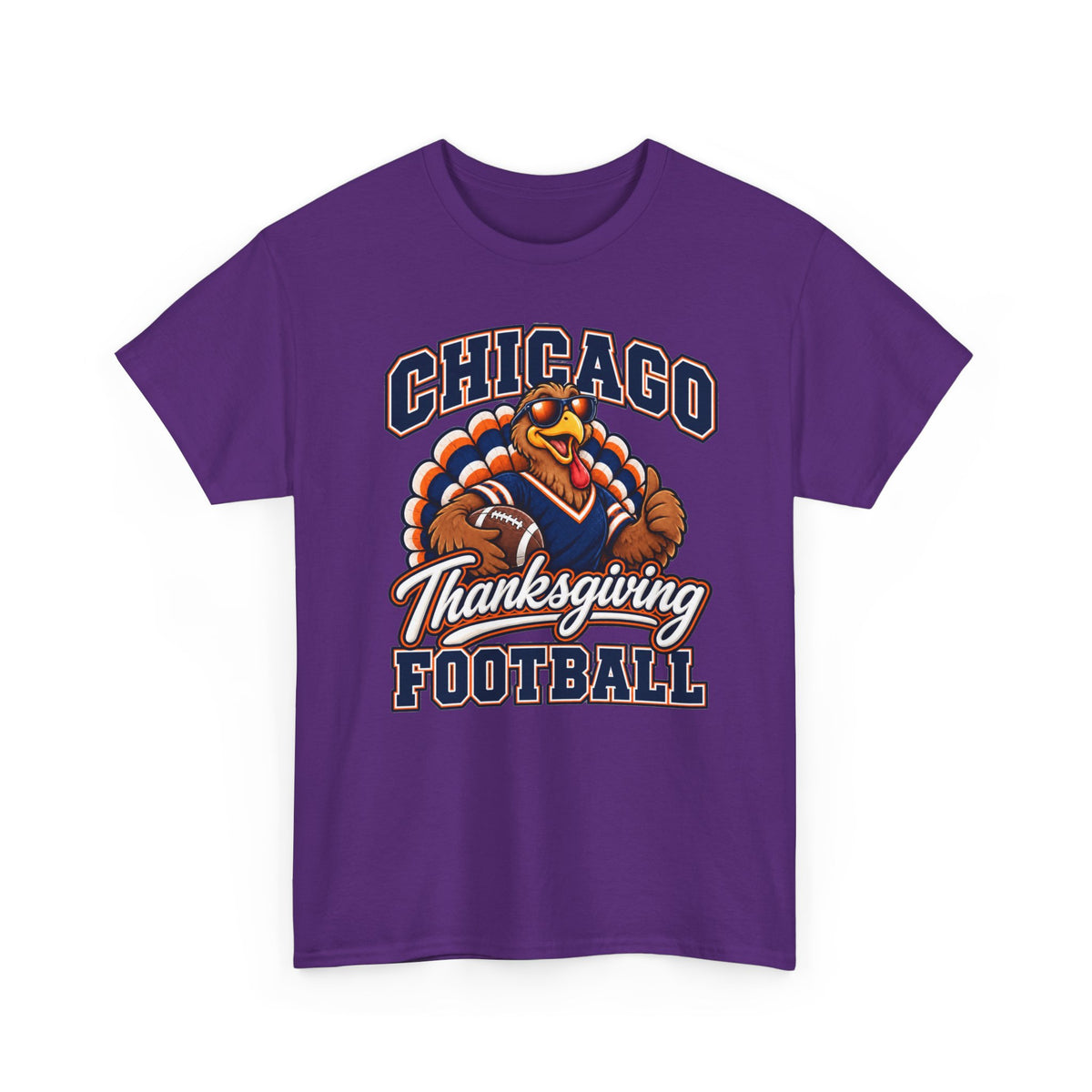 Chicago Thanksgiving Football T-Shirt — Turkey Mascot Game Day Tee