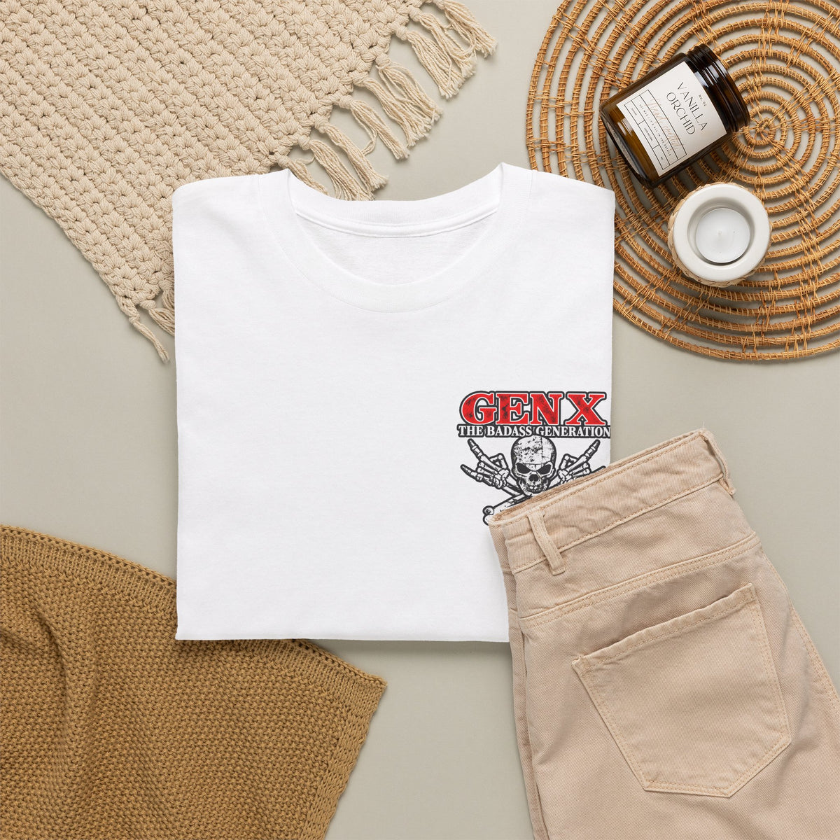 Gen X T‑Shirt — "The Badass Generation" Skull & Crossbones Retro Tee