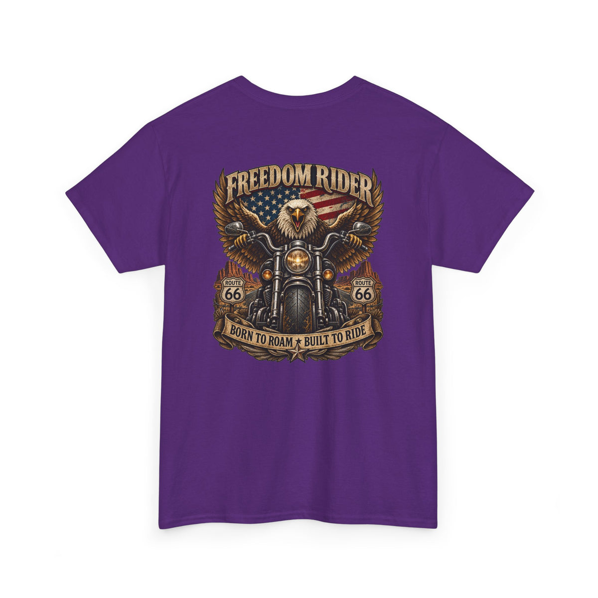 Freedom Rider Motorcycle T‑Shirt — Born to Roam Vintage Biker Tee