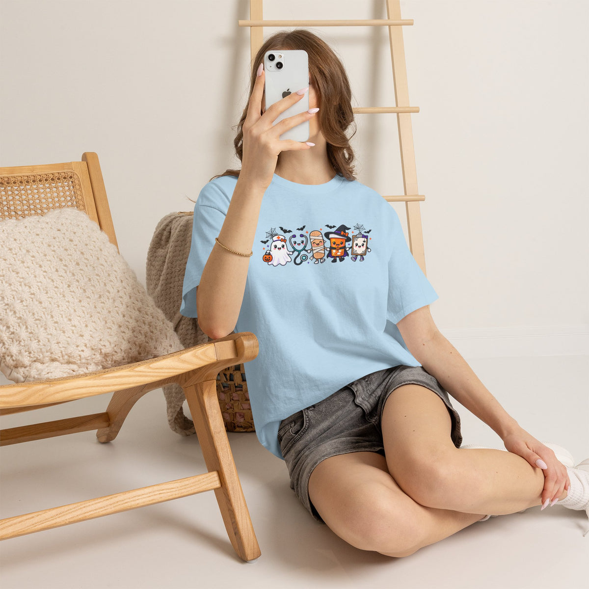 Halloween Candy Characters Tee — Cute Trick-or-Treat Ghosts & Candy Corn Shirt