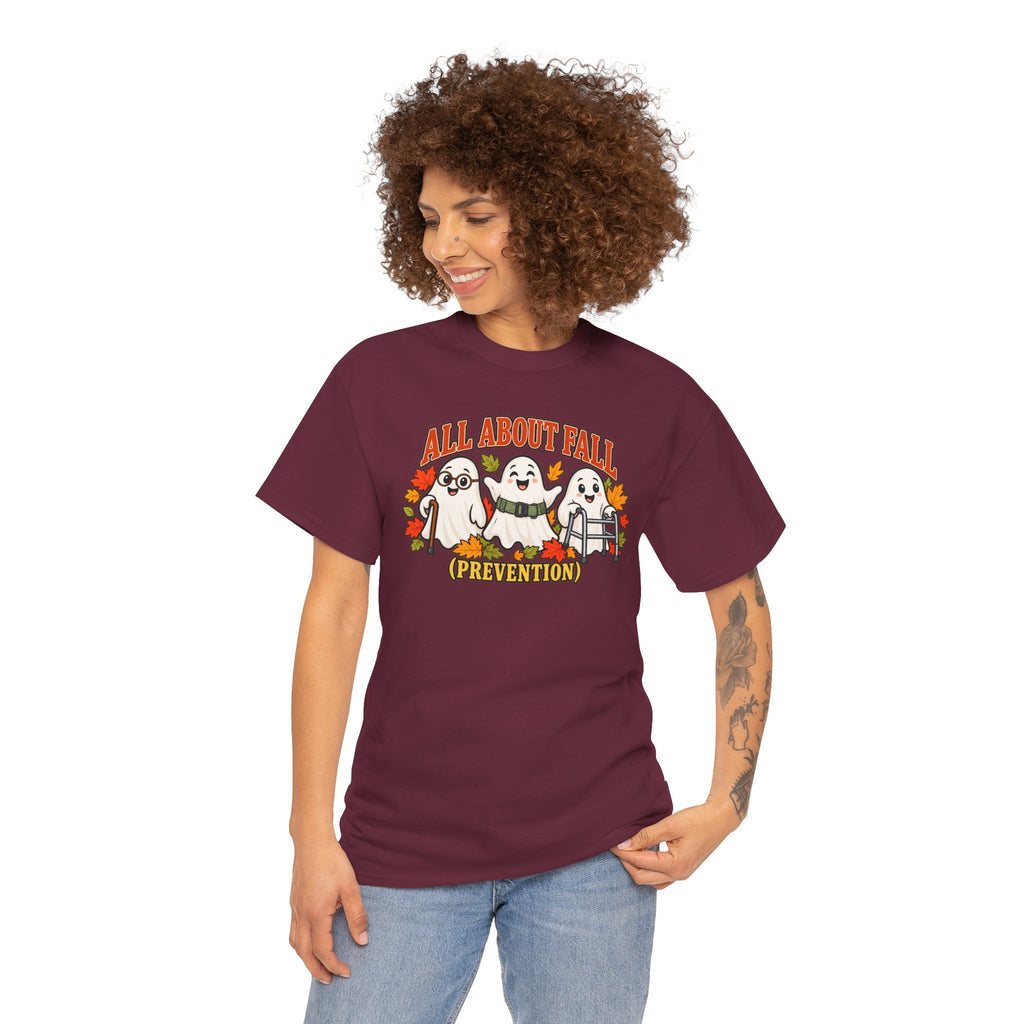 All About Fall (Prevention) Ghost Tee — Cute Halloween Autumn T-Shirt