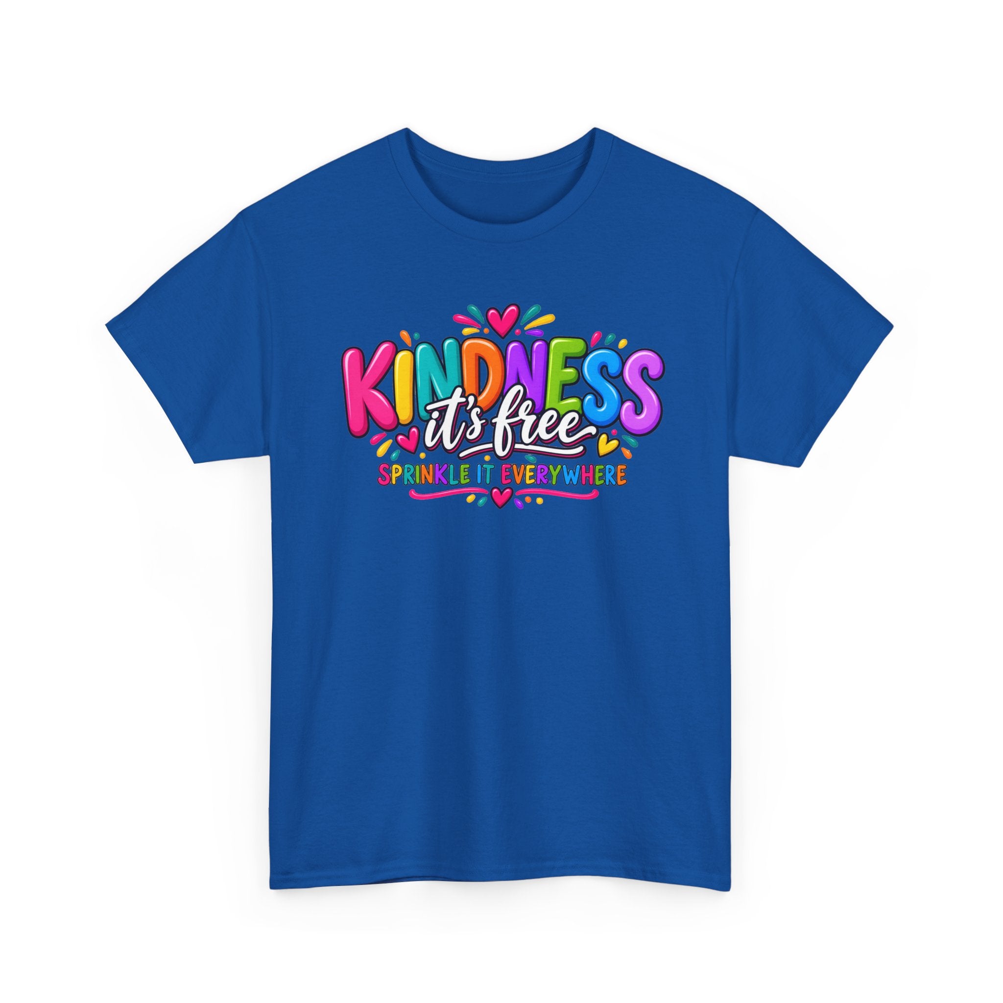 Kindness Is Free Rainbow Tee — Cute Positive Message T-Shirt