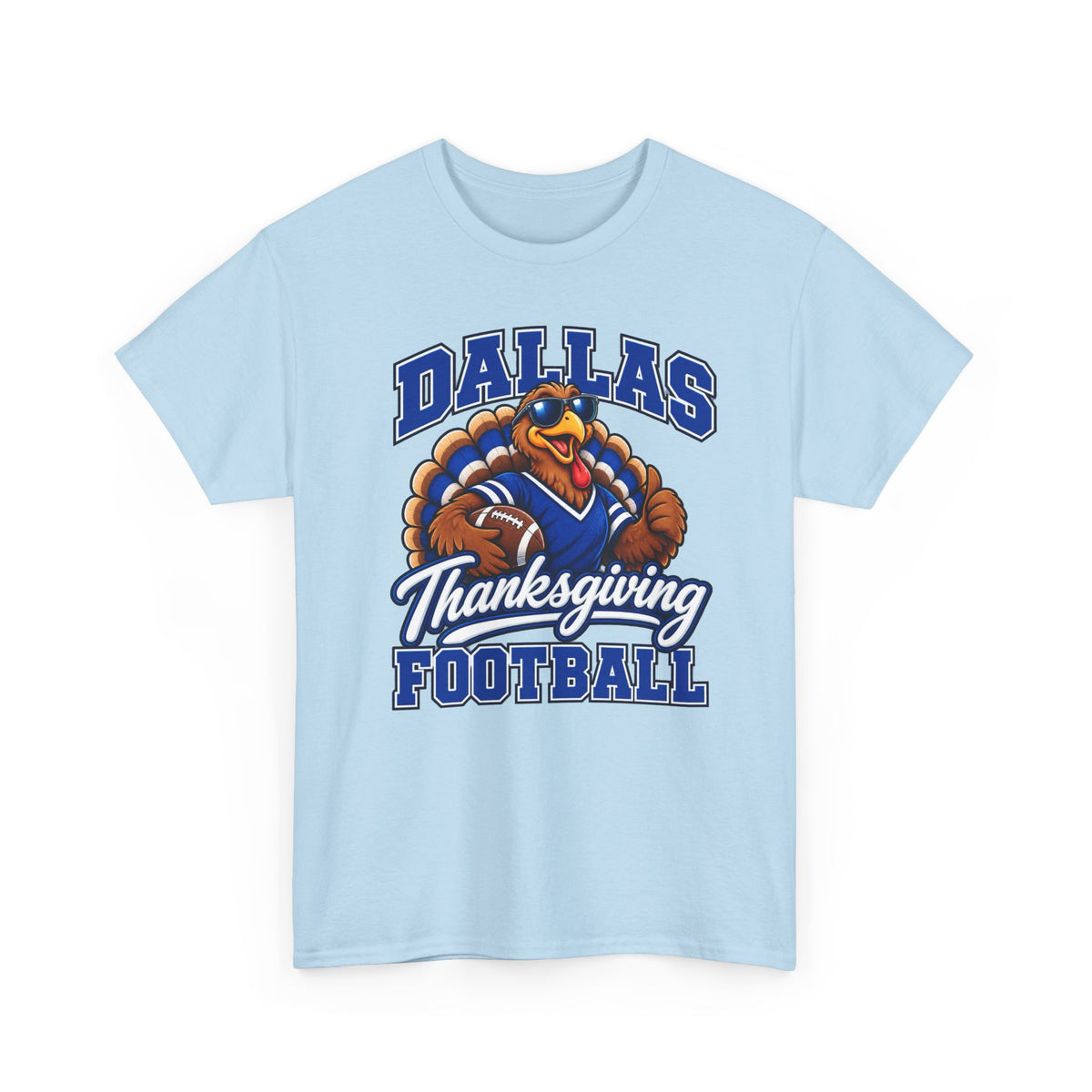 Dallas Thanksgiving Football T-Shirt — Turkey Mascot Game Day Tee