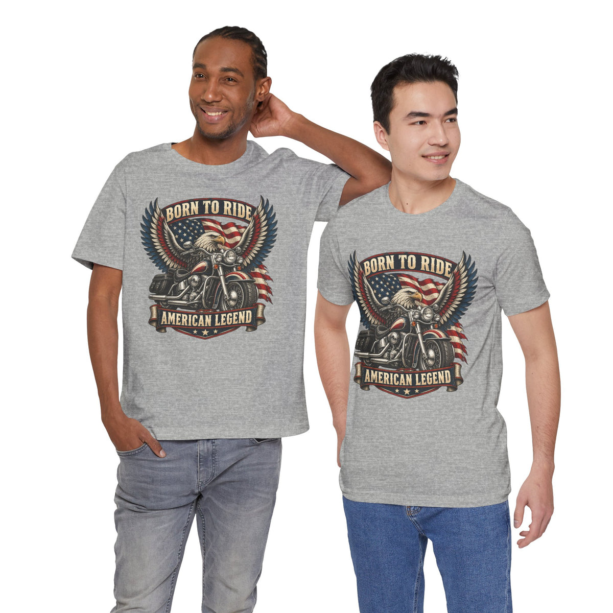 Born to Ride Eagle Motorcycle Tee — American Legend Patriotic T-Shirt