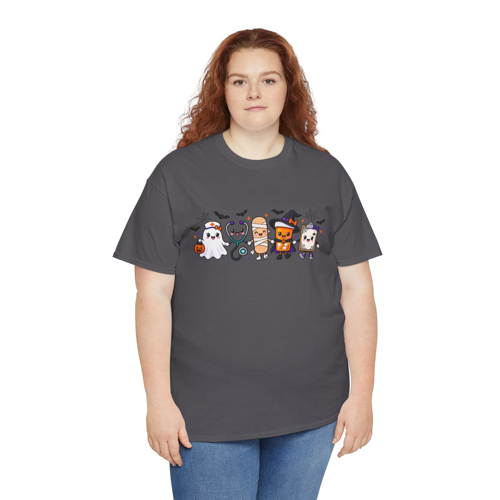 Halloween Candy Characters Tee — Cute Trick-or-Treat Ghosts & Candy Corn Shirt