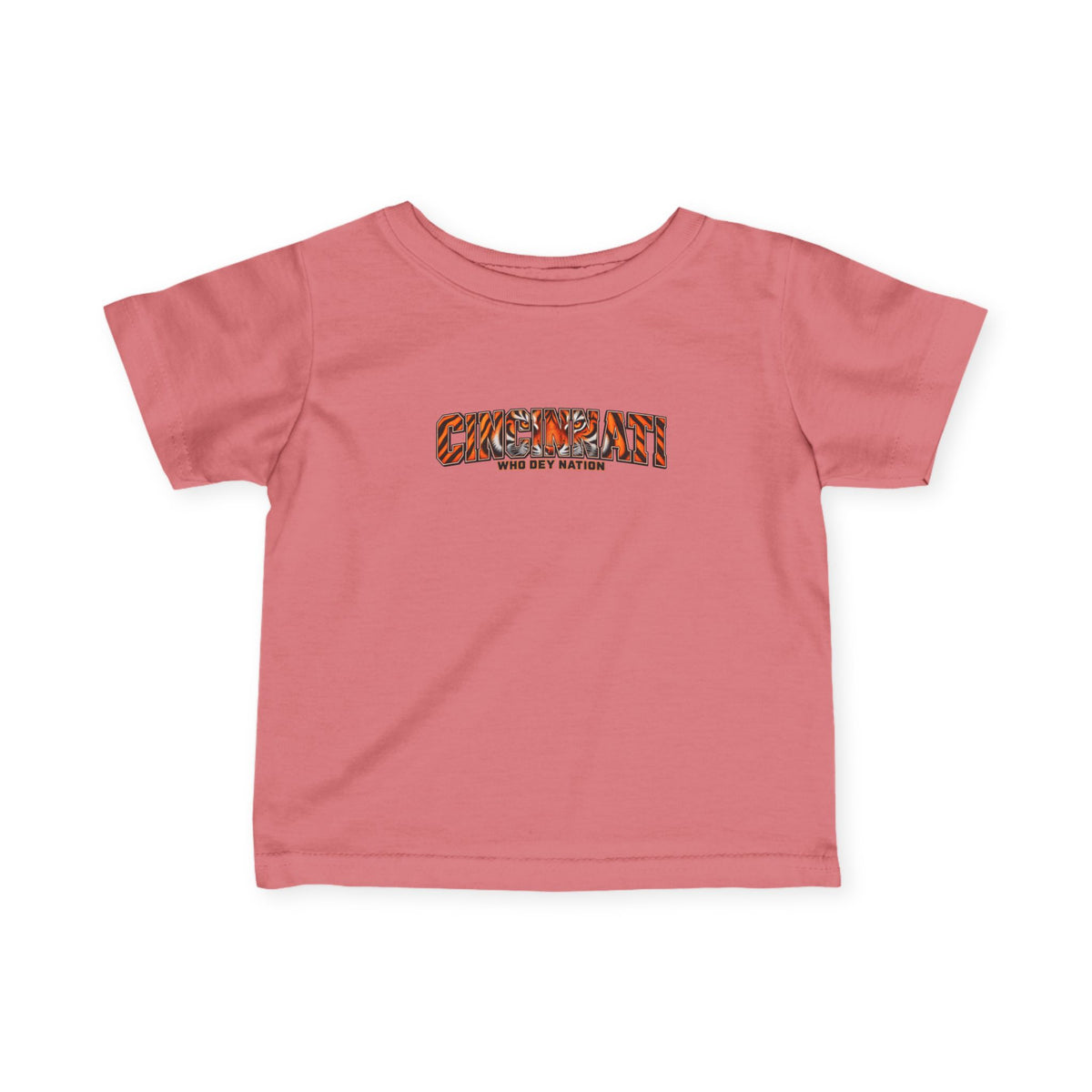 Infant Tee — "CINCINNATI" Tiger Print Baby Shirt