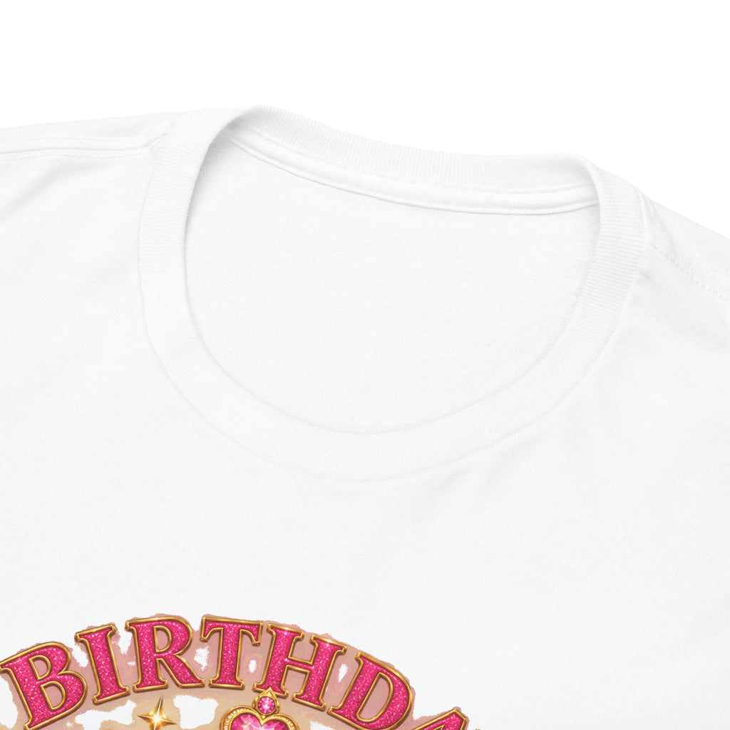 Birthday Queen Graphic T-Shirt | Pink & Gold Crown