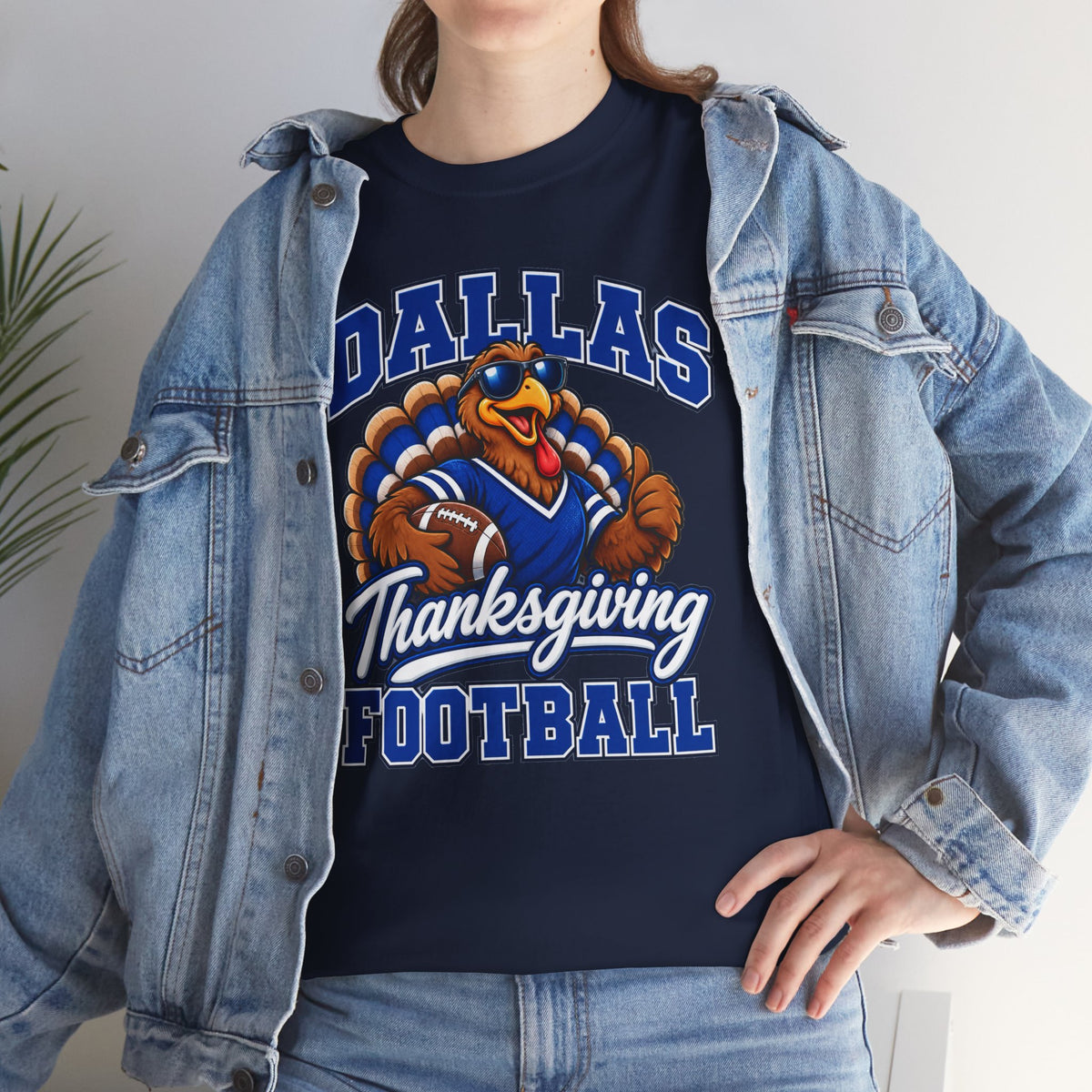 Dallas Thanksgiving Football T-Shirt — Turkey Mascot Game Day Tee