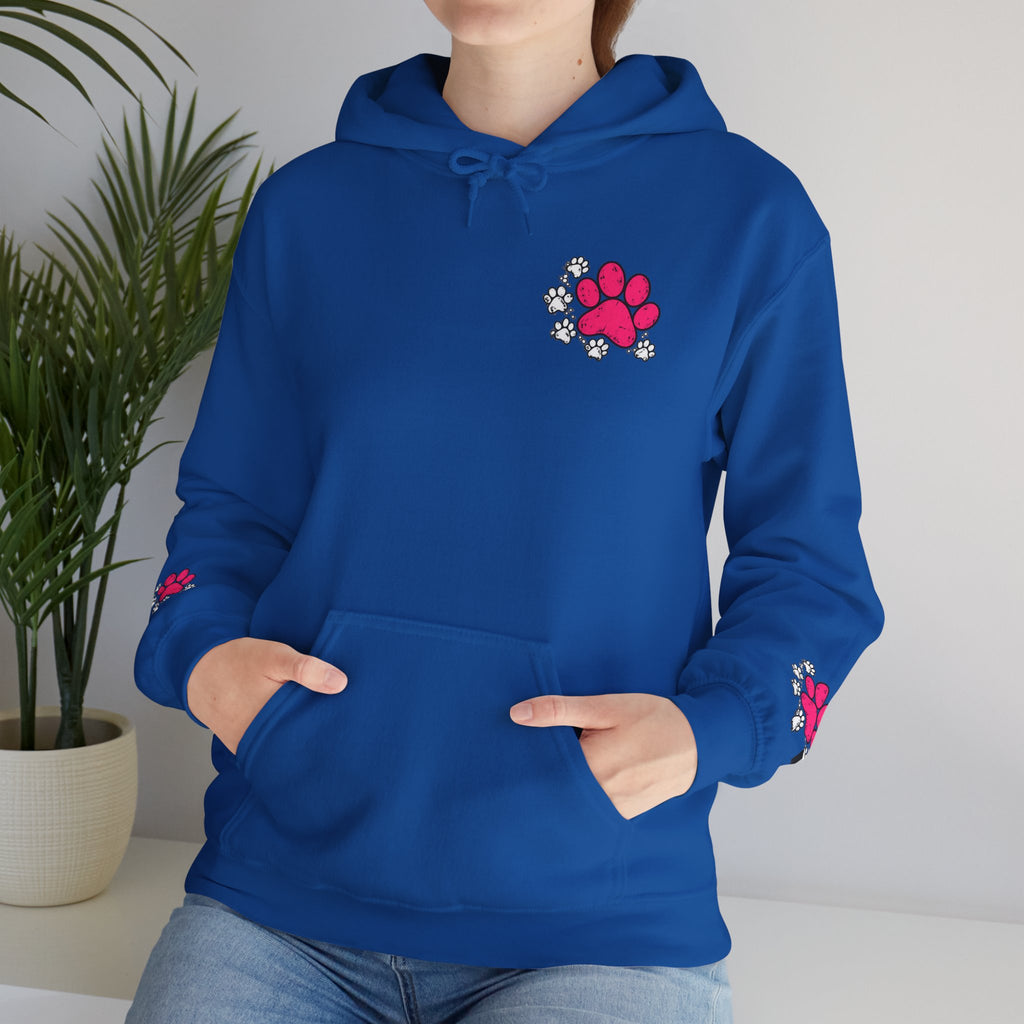 My Shadow Has Four Legs and a Tail Paw Print Hoodie