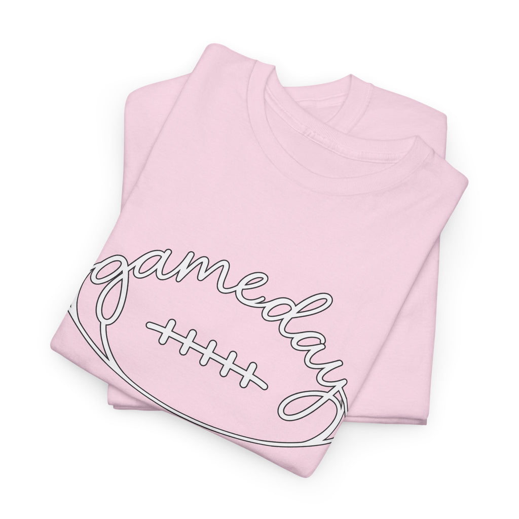 Gameday Football Tee — 'gameday' Script Football Graphic T-Shirt