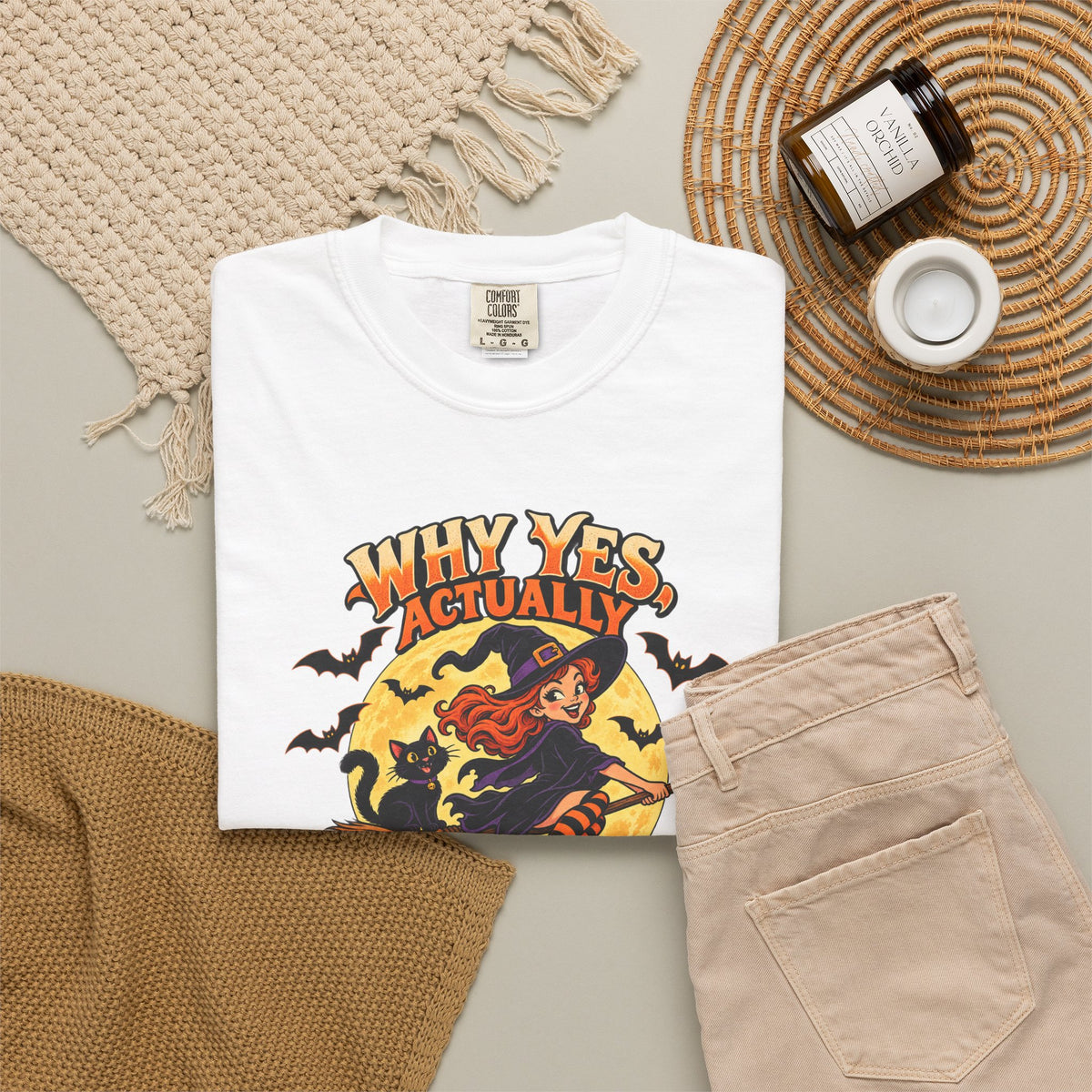 Witch Broom Halloween T-Shirt — "Why Yes Actually I Can Drive A Stick"