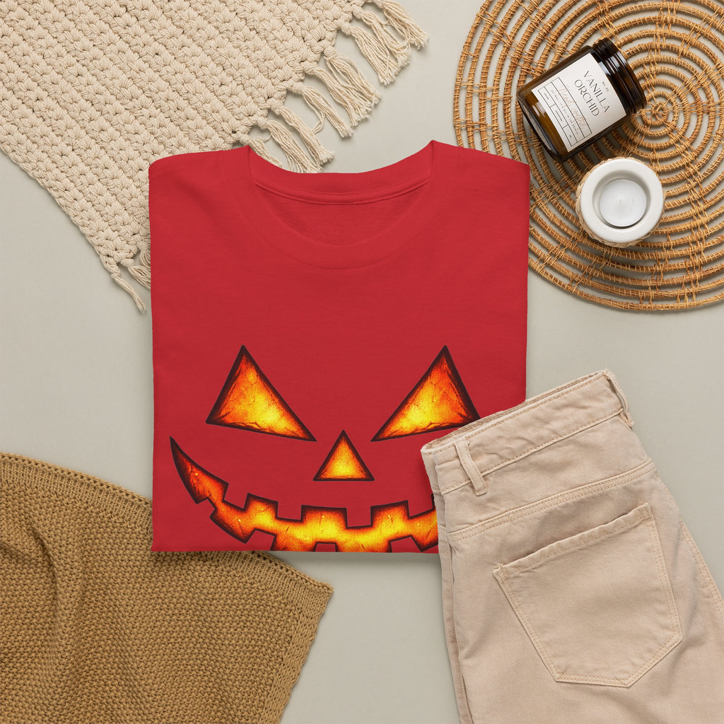 Jack-O'-Lantern Pumpkin Scary Face T-Shirt — Halloween Horror Costume Tee