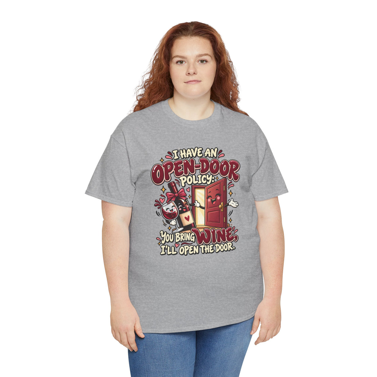 Open-Door Policy Wine Lover T-Shirt