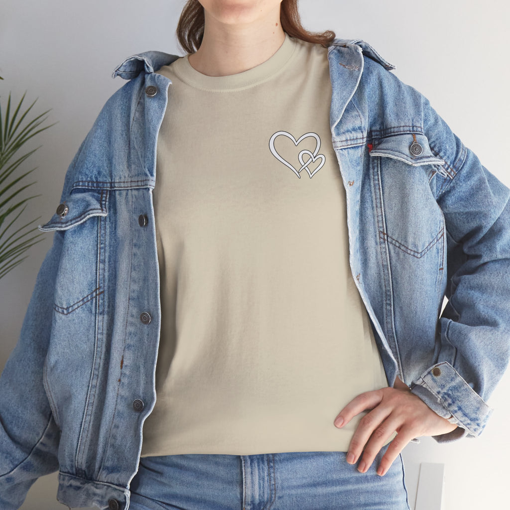 Inspirational Heart T-Shirt – "To the Person Behind Me: You Are Amazing, Beautiful and Enough" Motivational Tee