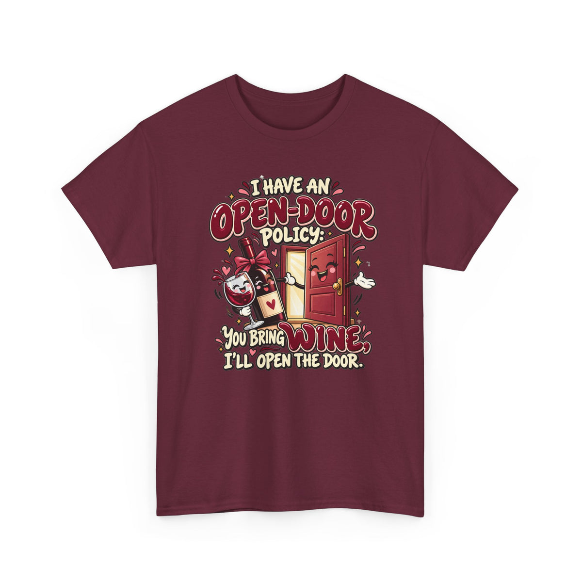 Open-Door Policy Wine Lover T-Shirt