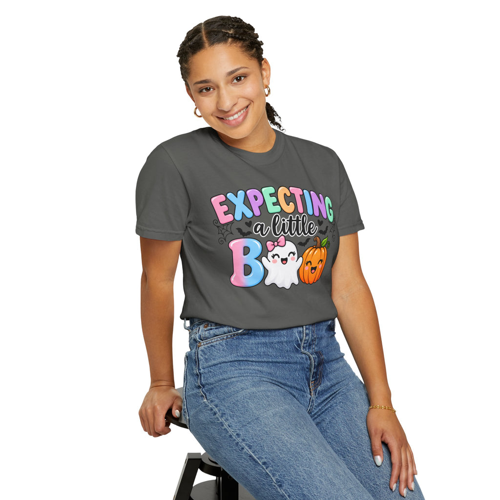 Expecting a Little Boo Maternity T-Shirt — Cute Halloween Pregnancy Tee