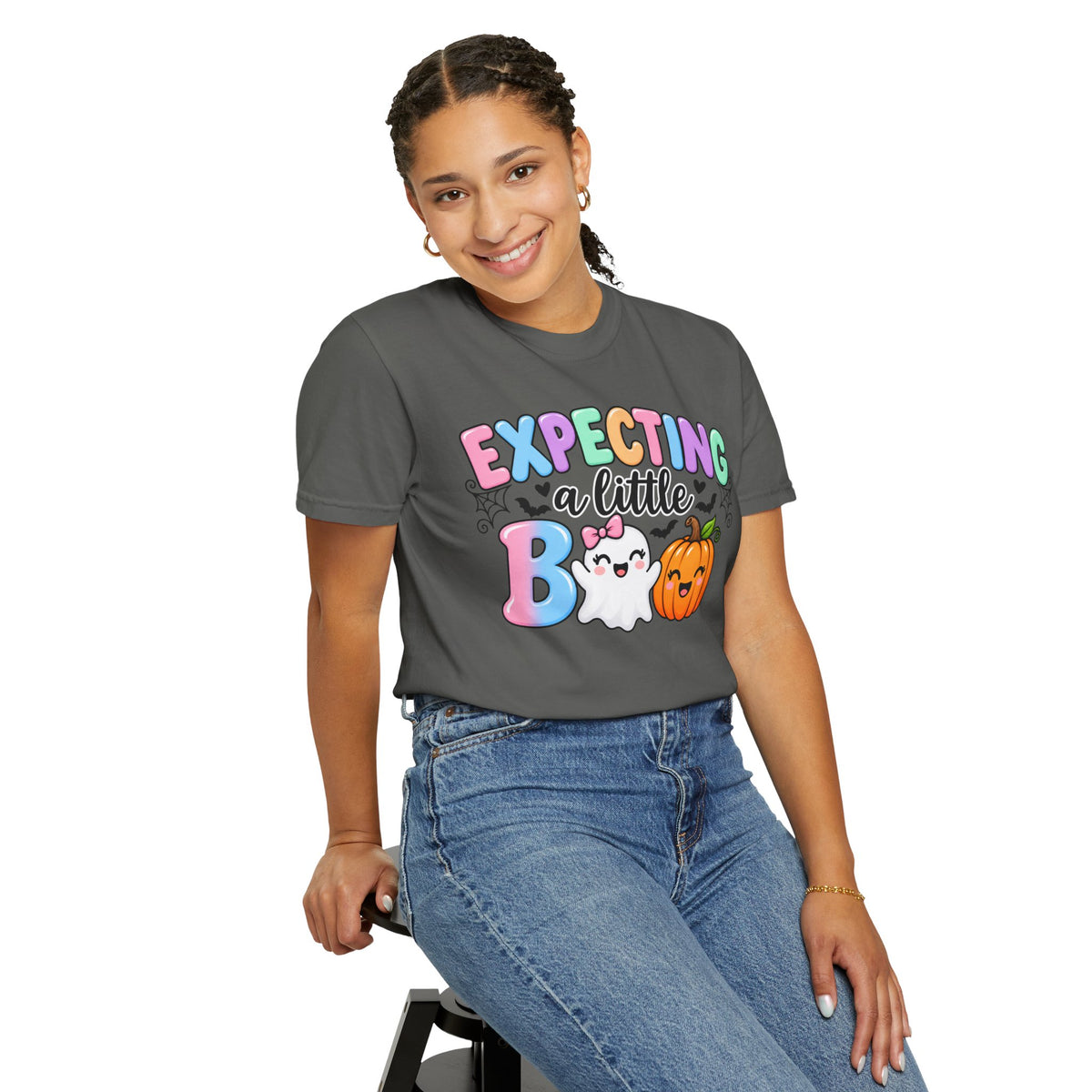 Expecting a Little Boo Maternity T-Shirt — Cute Halloween Pregnancy Tee