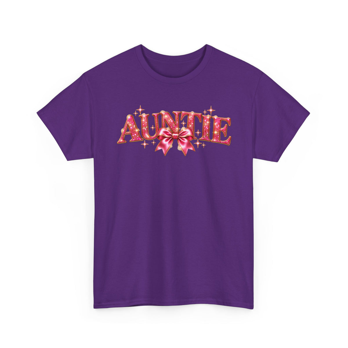 Auntie Graphic T-Shirt | Pink Bow Design