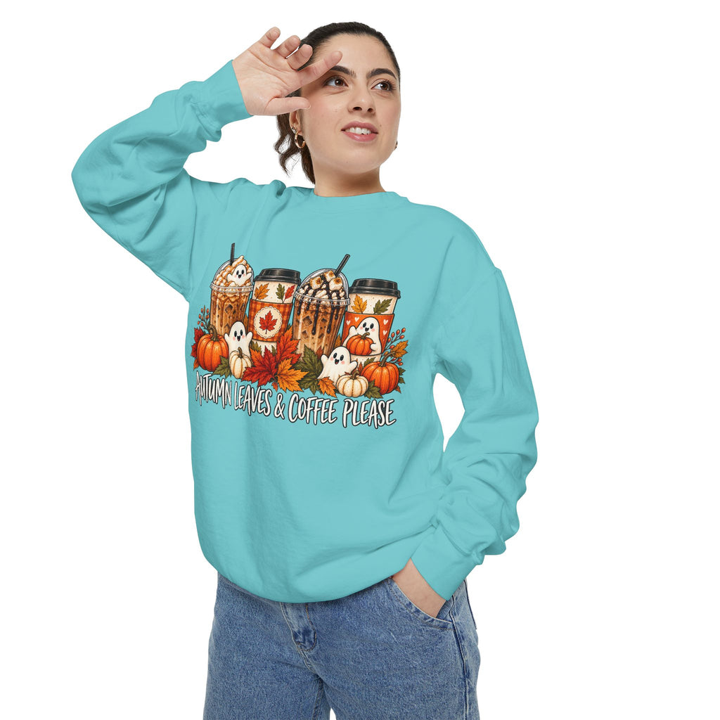 Pumpkin Spice Coffee Sweatshirt — Fall Coffee Lover Graphic Sweatshirt