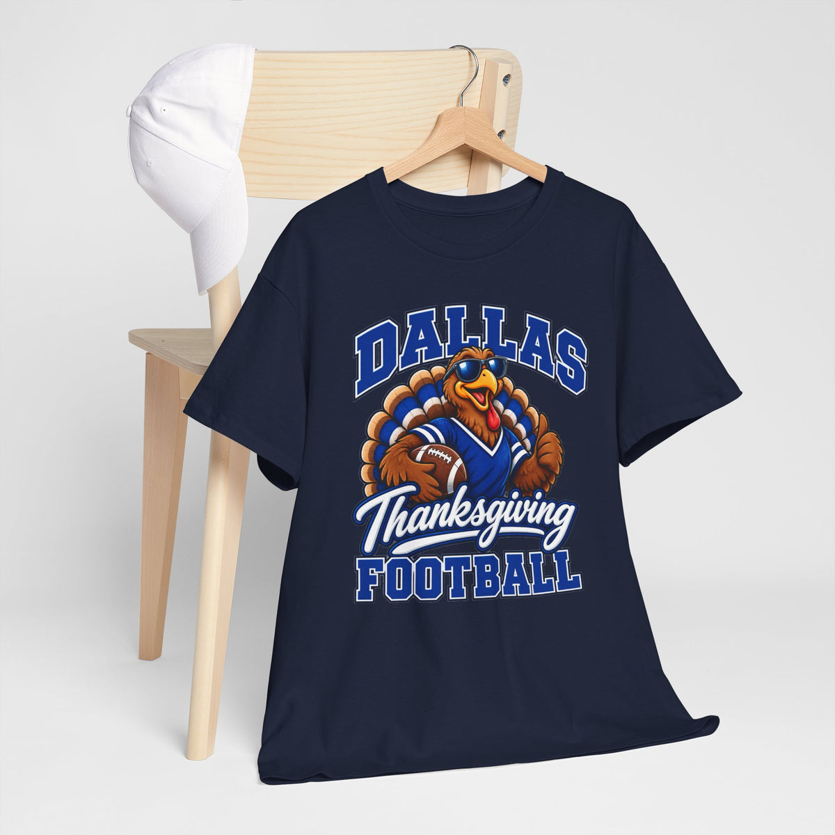 Dallas Thanksgiving Football T-Shirt — Turkey Mascot Game Day Tee