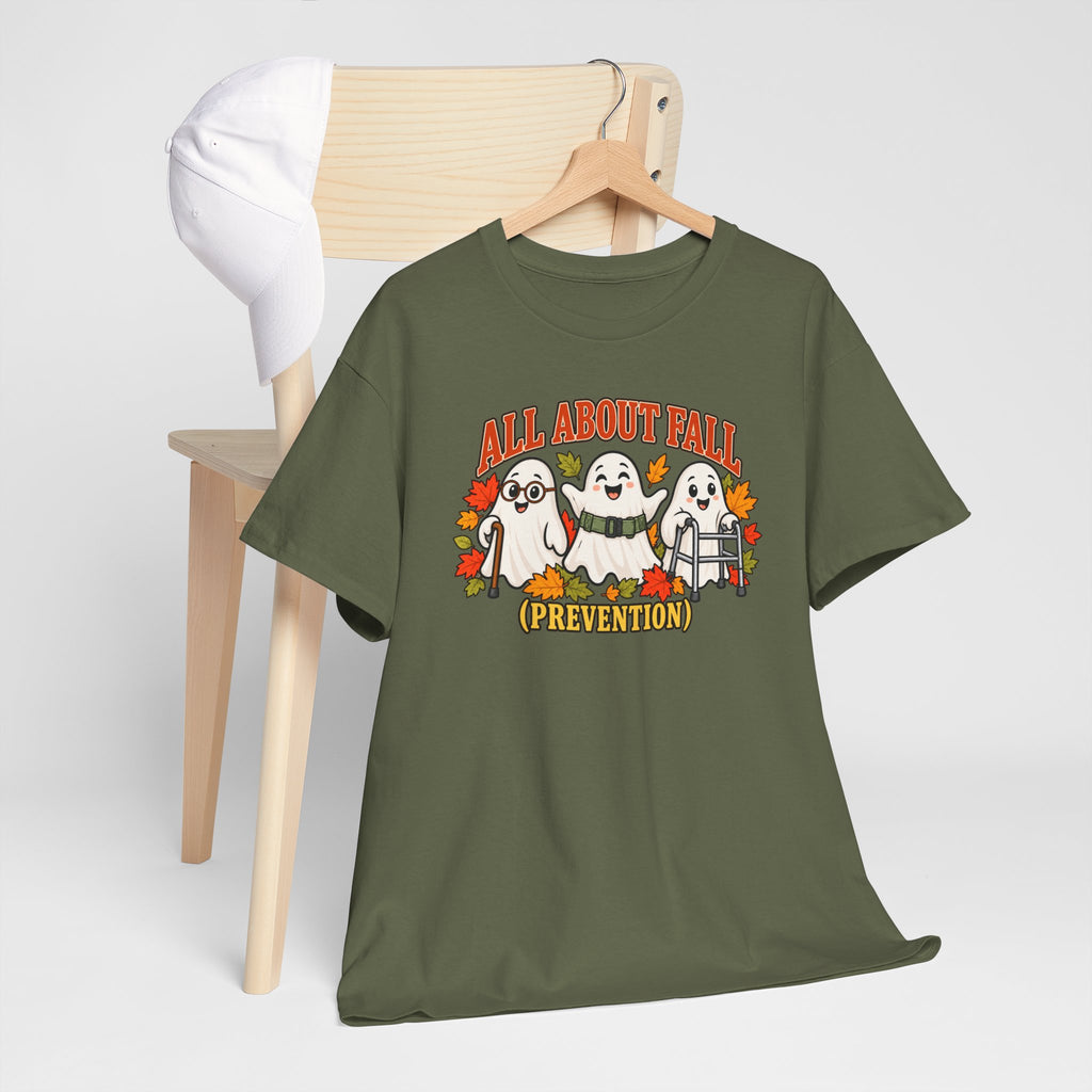 All About Fall (Prevention) Ghost Tee — Cute Halloween Autumn T-Shirt