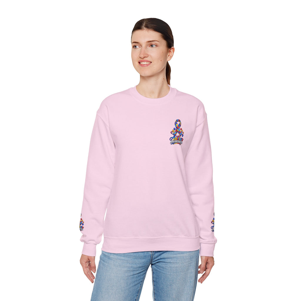 Autism Awareness Crewneck Sweatshirt — Color Outside the Lines Design