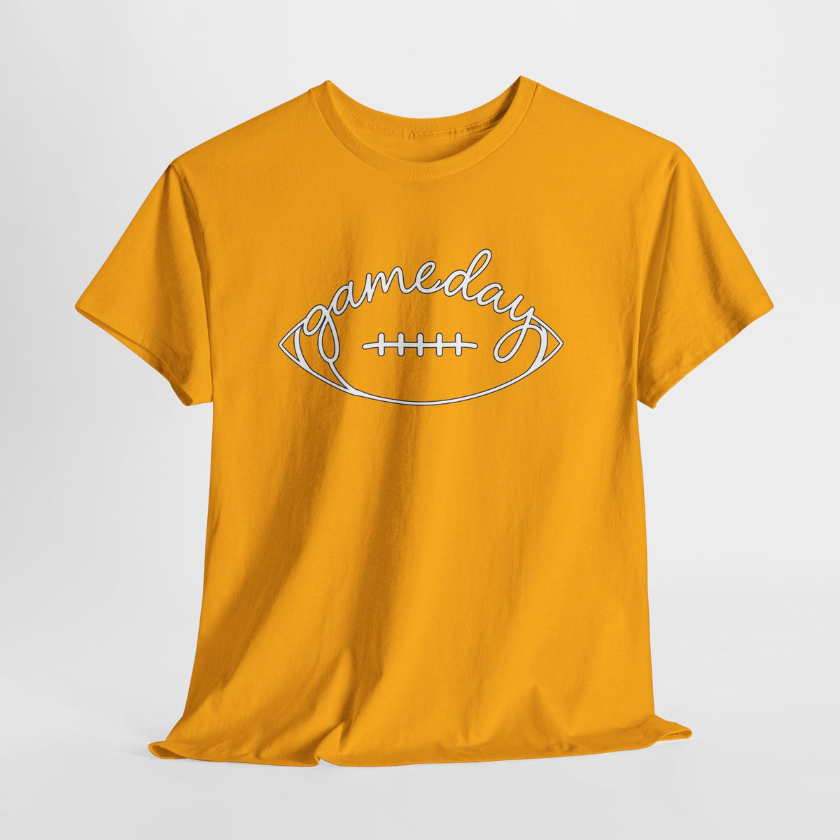Gameday Football Tee — 'gameday' Script Football Graphic T-Shirt
